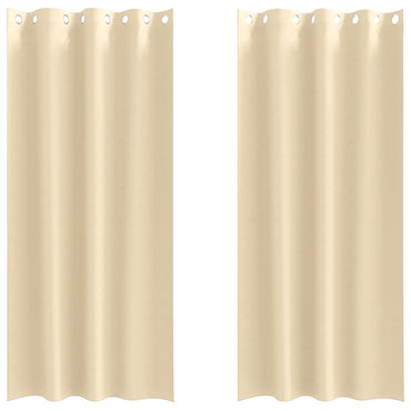 vidaXL Verdunkelungs-Vorhänge mit Ringen 2 pcs Creme 225 x 140 cm
