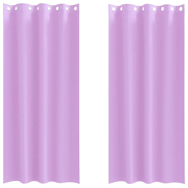 vidaXL Verdunkelungs-Vorhänge mit Ringen 2 pcs Lila 245 x 140 cm