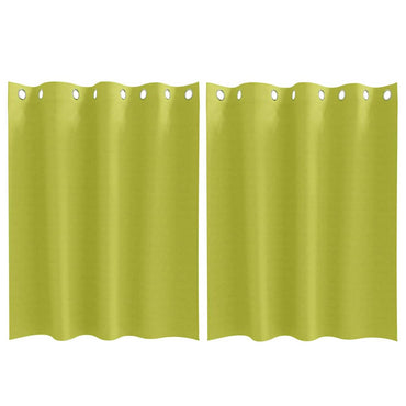 vidaXL Verdunkelungs-Vorhänge mit Ringen 2 pcs Grün 140 x 140 cm