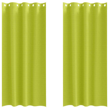 vidaXL Verdunkelungs-Vorhänge mit Ringen 2 pcs Grün 245 x 140 cm
