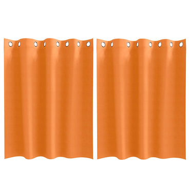 vidaXL Verdunkelungs-Vorhänge mit Ringen 2 pcs Helles Orange