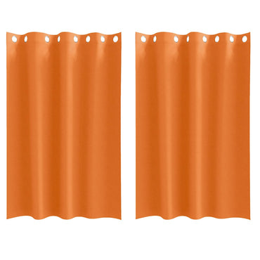 vidaXL Verdunkelungs-Vorhänge mit Ringen 2 pcs Helles Orange