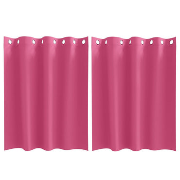 vidaXL Verdunkelungs-Vorhänge mit Ringen 2 pcs Helles Pink