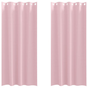 vidaXL Verdunkelungs-Vorhänge mit Ringen 2 pcs Babyrosa 245 x 140 cm