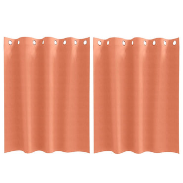 vidaXL Verdunkelungs-Vorhänge mit Ringen 2 pcs Terrakotta 140 x 140 cm