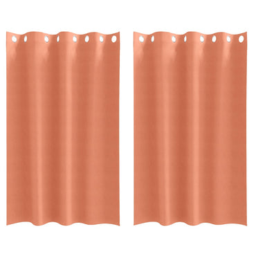 vidaXL Verdunkelungs-Vorhänge mit Ringen 2 pcs Terrakotta 175 x 140 cm