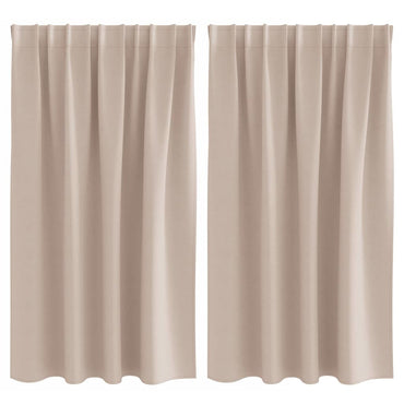 vidaXL Verdunkelungsvorhänge mit Vorhängen Taupe Polyester