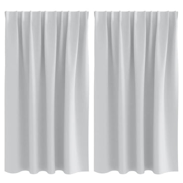 vidaXL Verdunkelungs-Vorhänge mit Ringen 2 pcs Helles Grau