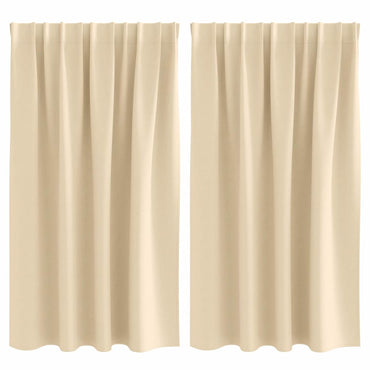 vidaXL Verdunkelungs-Vorhänge mit Ringen 2 pcs Creme 140 x 140 cm