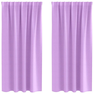 vidaXL Verdunkelungs-Vorhänge mit Ringen 2 pcs Lila 175 x 140 cm