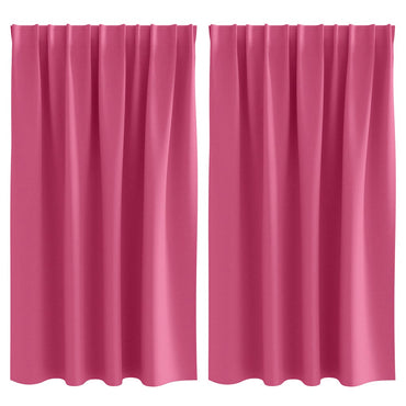 vidaXL Verdunkelungs-Vorhänge mit Ringen 2 pcs Helles Pink