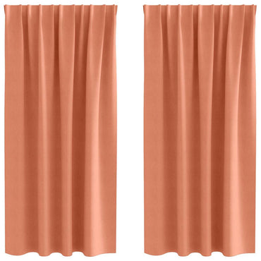 vidaXL Verdunkelungs-Vorhänge mit Ringen 2 pcs Terrakotta 175 x 140 cm
