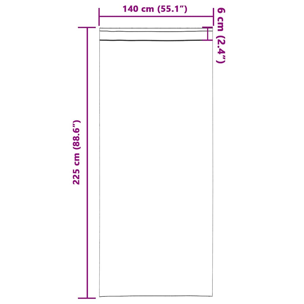 vidaXL Verdunkelungs-Vorhänge mit Ringen 2 pcs Terrakotta 225 x 140 cm