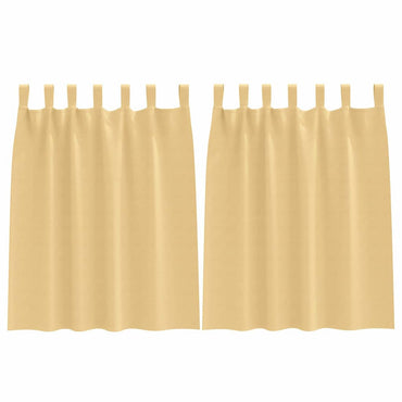 vidaXL Verdunkelungs-Vorhänge mit Ringen 2 pcs Beige 140 x 140 cm
