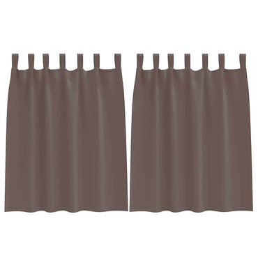 vidaXL Verdunkelungs-Vorhänge mit Ringen 2 pcs Dunkelbraun