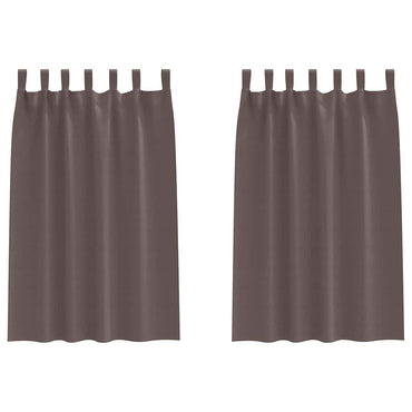 vidaXL Verdunkelungs-Vorhänge mit Ringen 2 pcs Dunkelbraun
