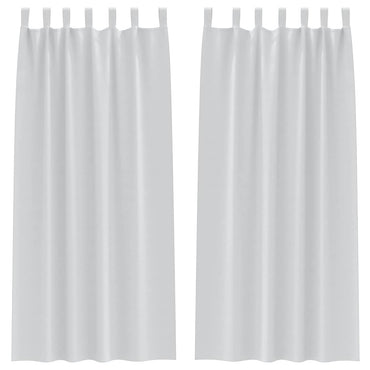 vidaXL Verdunkelungs-Vorhänge mit Ringen 2 pcs Helles Grau