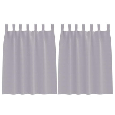 vidaXL Verdunkelungs-Vorhänge mit Ringen 2 pcs Metallic Grau