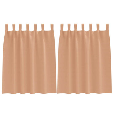 vidaXL Verdunkelungs-Vorhänge mit Ringen 2 pcs Hellbraun 140 x 140 cm