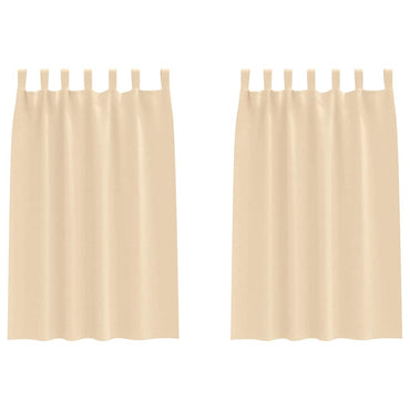 vidaXL Verdunkelungs-Vorhänge mit Ringen 2 pcs Creme 175 x 140 cm