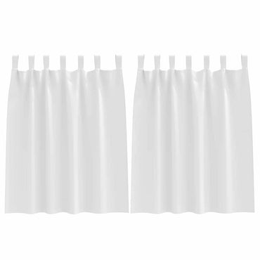 vidaXL Verdunkelungs-Vorhänge mit Ringen 2 pcs Reinweiß 140 x 140 cm