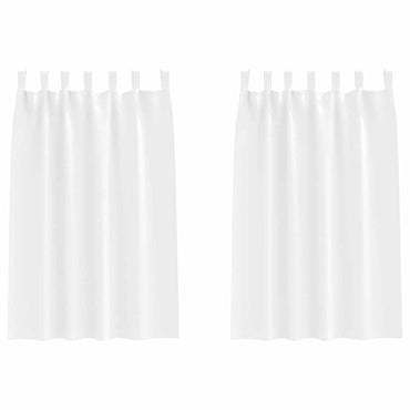 vidaXL Verdunkelungs-Vorhänge mit Ringen 2 pcs Reinweiß 175 x 140 cm