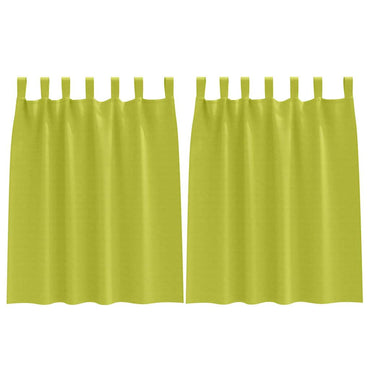 vidaXL Verdunkelungs-Vorhänge mit Ringen 2 pcs Grün 140 x 140 cm