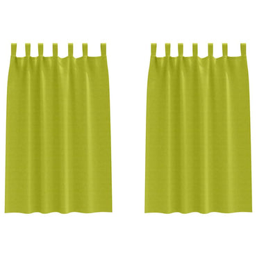 vidaXL Verdunkelungs-Vorhänge mit Ringen 2 pcs Grün 175 x 140 cm