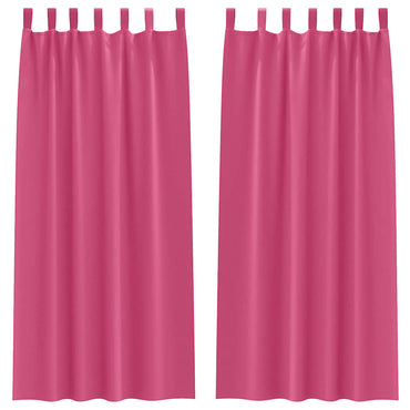 vidaXL Verdunkelungs-Vorhänge mit Ringen 2 pcs Helles Pink