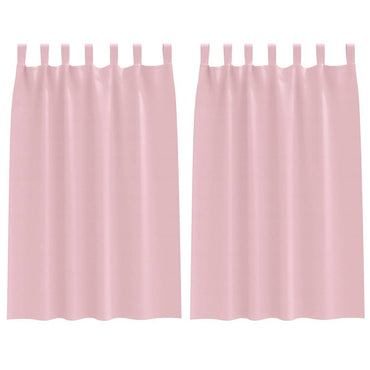vidaXL Verdunkelungs-Vorhänge mit Ringen 2 pcs Babyrosa 175 x 140 cm