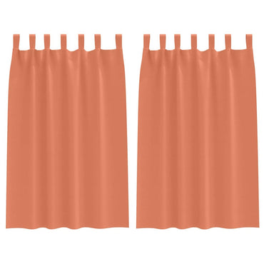 vidaXL Verdunkelungs-Vorhänge mit Ringen 2 pcs Terrakotta 175 x 140 cm