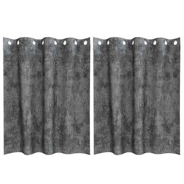 vidaXL Samtvorhänge mit Vorhängen 2 pcs Grau 140 x 140 cm Samt