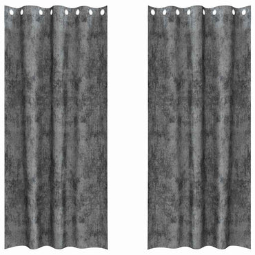 vidaXL Samtvorhänge mit Vorhängen 2 pcs Grau 260 x 140 cm Samt