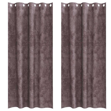 vidaXL Samtvorhänge mit Vorhängen 2 pcs Braun 245 x 140 cm Samt