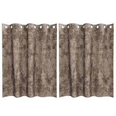 vidaXL Samtvorhänge mit Vorhängen 2 pcs Cappuccino 140 x 140 cm Samt
