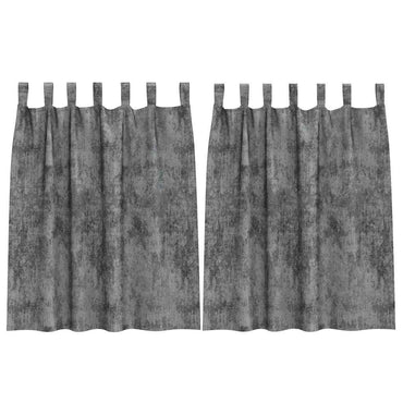 vidaXL Samtvorhänge mit Vorhängen 2 pcs Grau 140 x 140 cm Samt