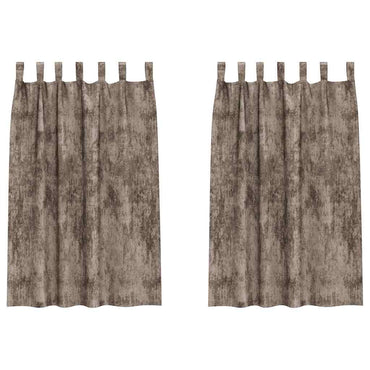 vidaXL Samtvorhänge mit Vorhängen 2 pcs Cappuccino 175 x 140 cm Samt