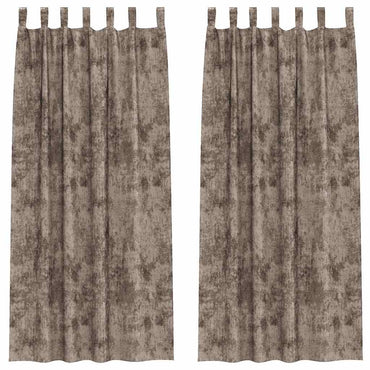 vidaXL Samtvorhänge mit Vorhängen 2 pcs Cappuccino 245 x 140 cm Samt
