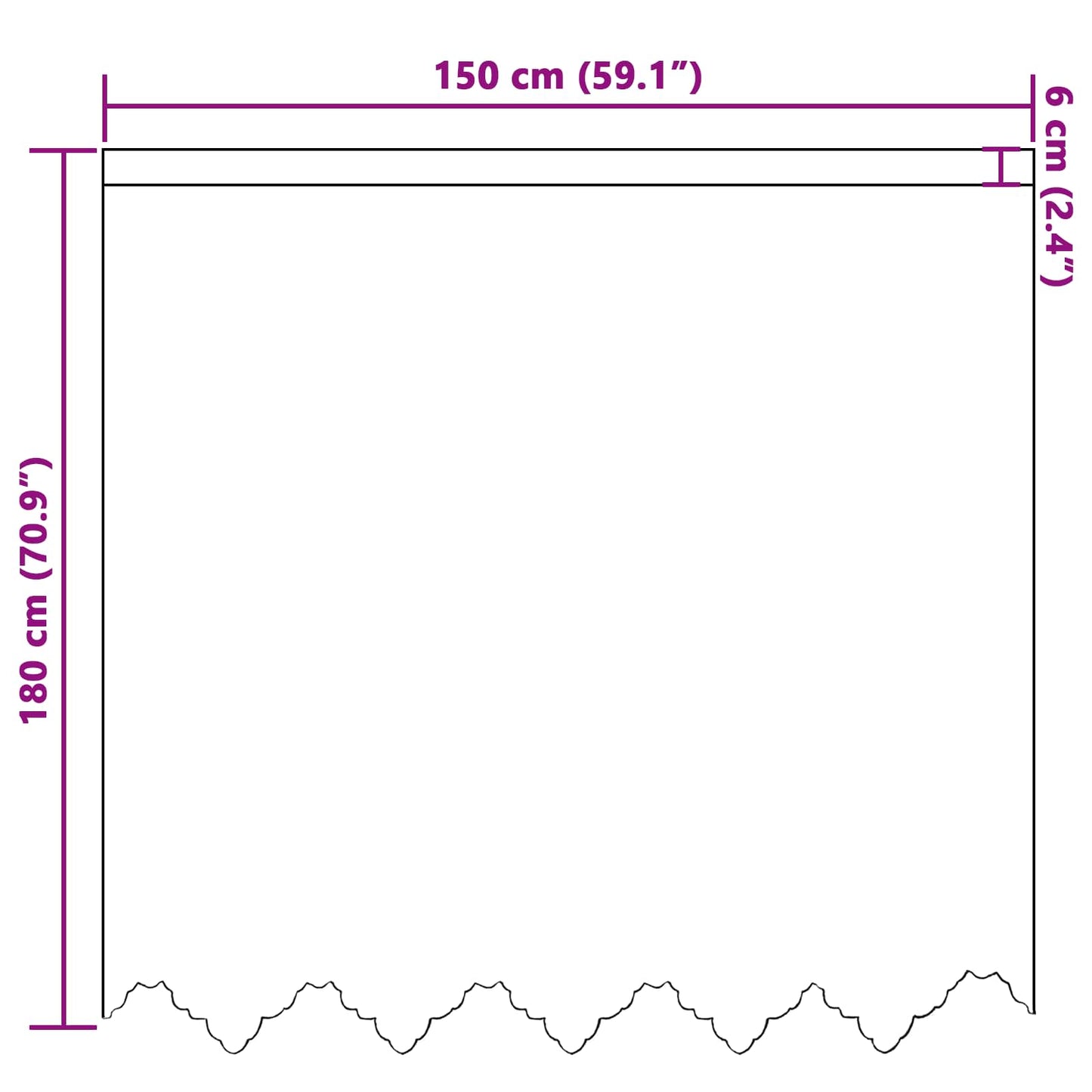 Spitzenvorhang mit Vorhängen Floral Weiß 180 x 150 cm Polyester