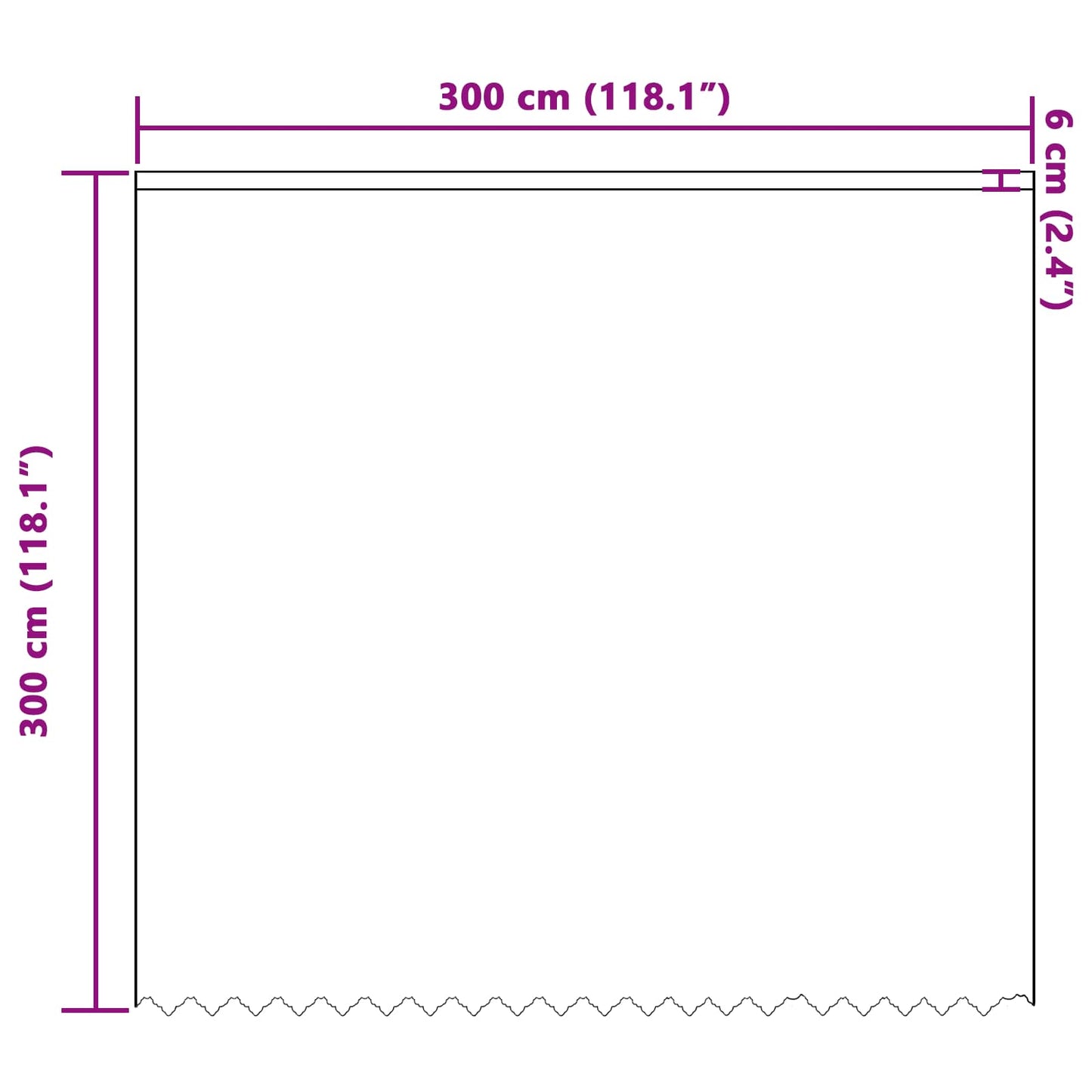vidaXL Spitzenvorhang mit Vorhängen Floral Weiß 300 x 300 cm Polyester