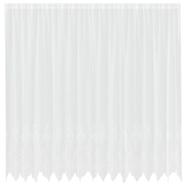 vidaXL Voilage et rideaux floraux blancs 220 x 400 cm en polyester
