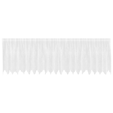 vidaXL Spitzenvorhang mit Vorhängen Floral Weiß 120 x 500 cm Polyester