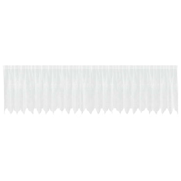 vidaXL Spitzenvorhang mit Vorhängen Floral Weiß 120 x 600 cm Polyester