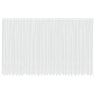 vidaXL Spitzenvorhang mit Vorhängen Floral Weiß 280 x 750 cm Polyester