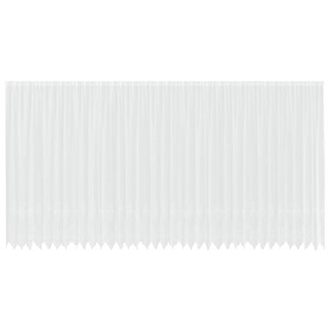 vidaXL Spitzenvorhang mit Vorhängen Floral Weiß 300 x 900 cm Polyester