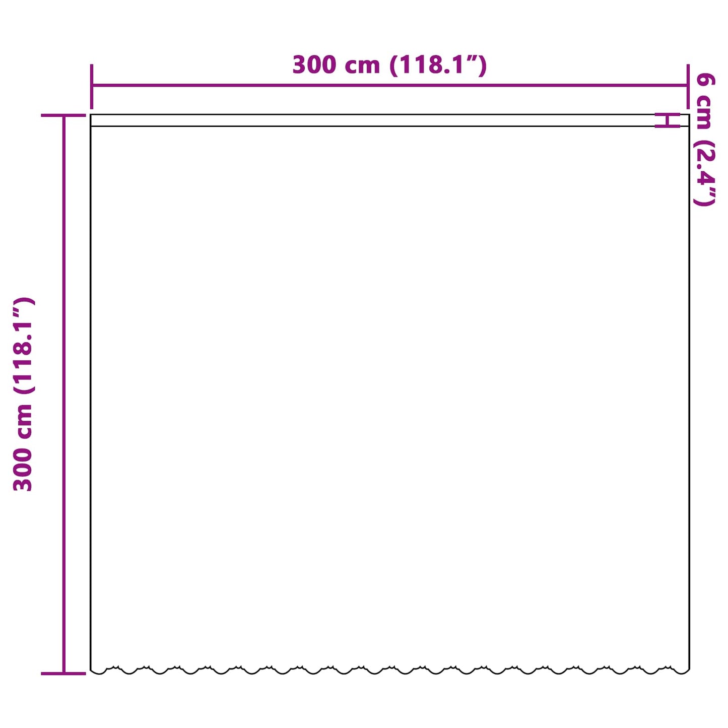 vidaXL Spitzenvorhang mit Vorhängen Floral Weiß 300 x 300 cm Polyester