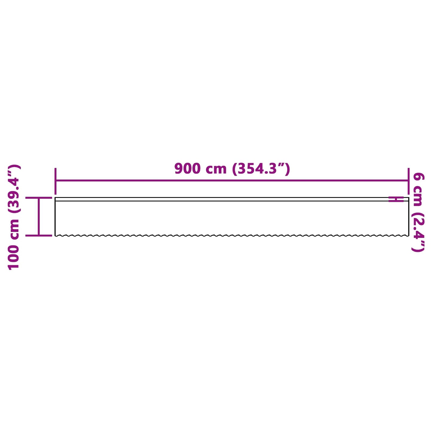 vidaXL Spitzenvorhang mit Vorhängen Weiß 900 x 100 cm Polyester