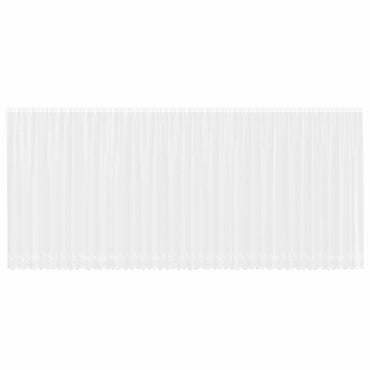 vidaXL Spitzenvorhang mit Vorhängen Floral Weiß 200 x 900 cm Polyester