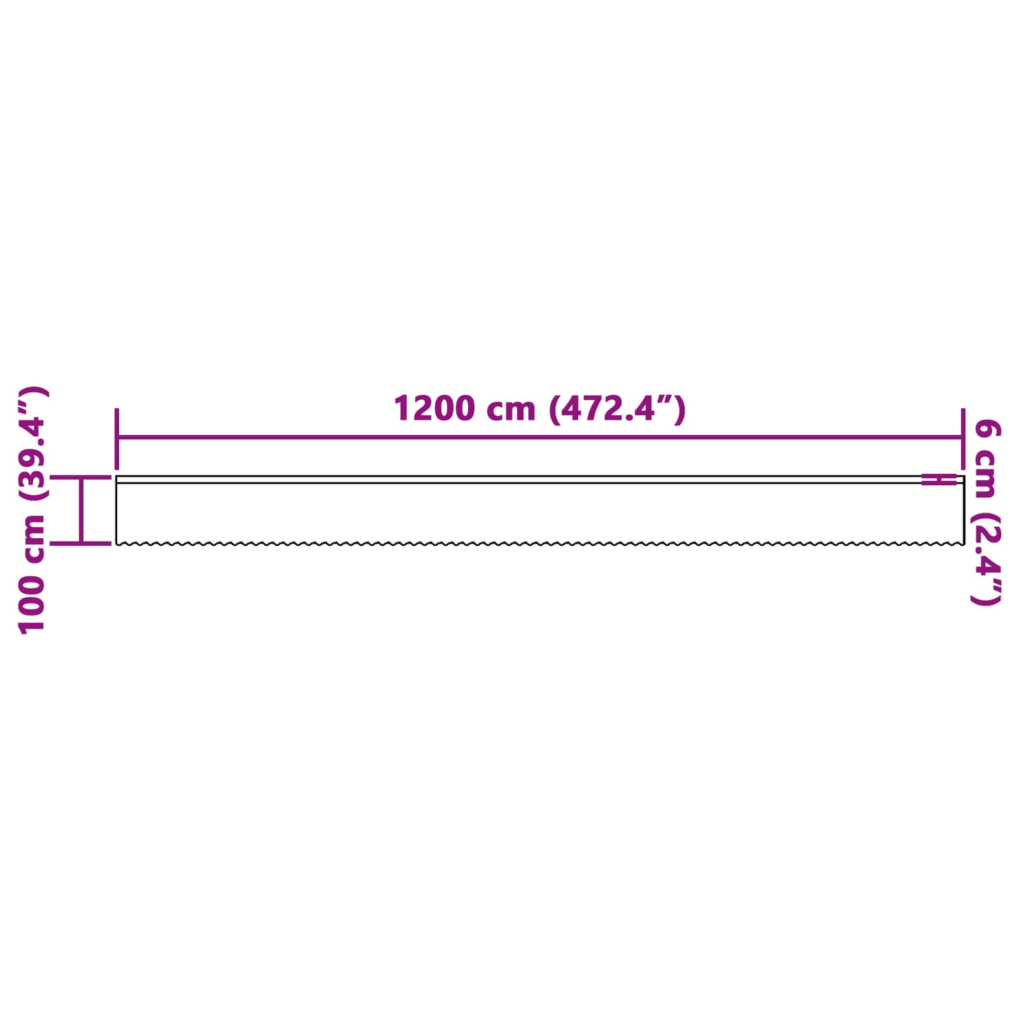 vidaXL Spitzenvorhang mit Vorhängen Weiß 100 x 1200 cm Polyester