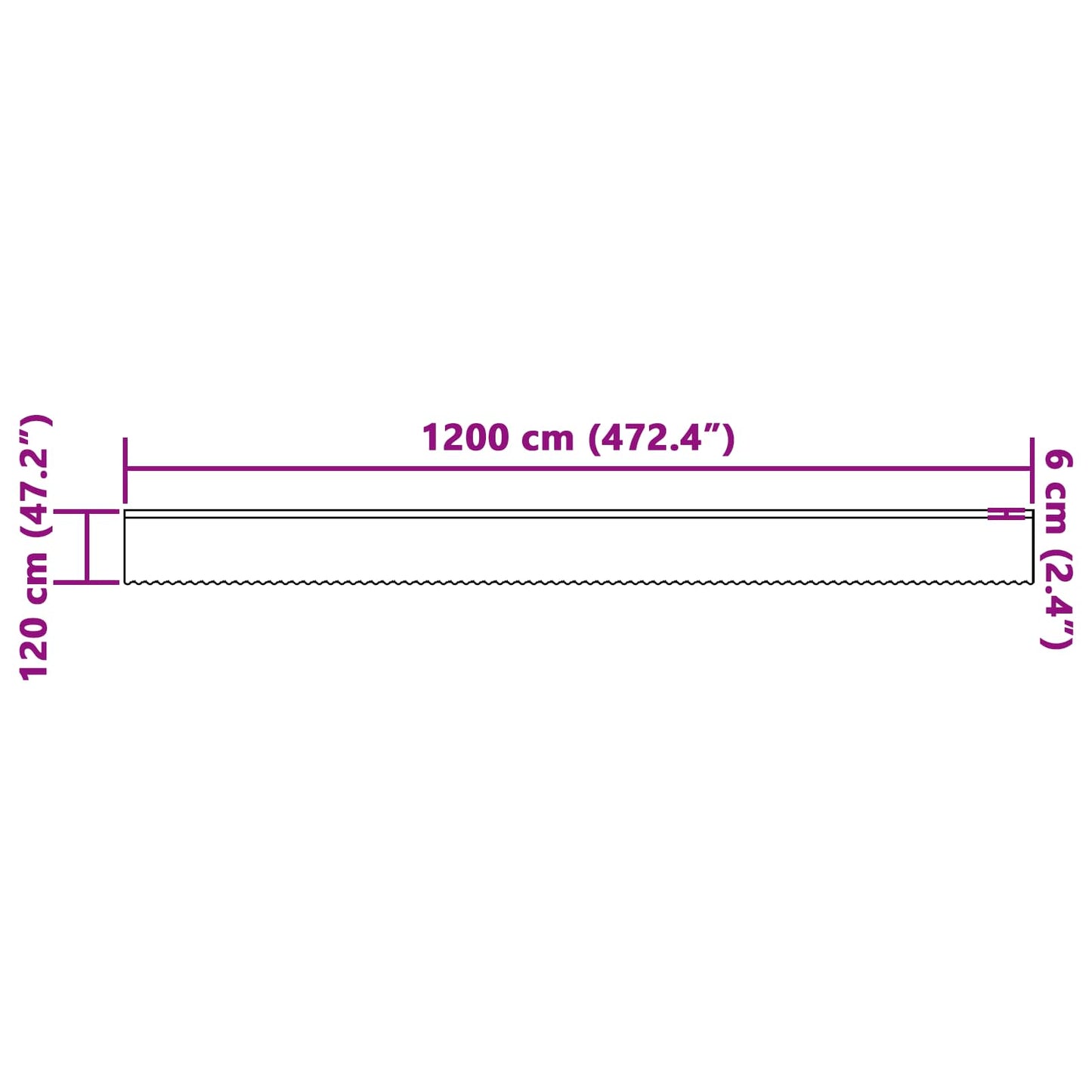 vidaXL Spitzenvorhang mit Vorhängen Weiß 120 x 1200 cm Polyester